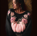 Women's Christmas Pumpkin Element Knitted Sweater artswardrobe