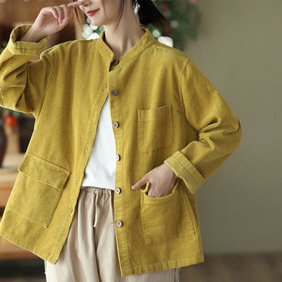 Cotton Corduroy Pocket Stripe Jacket