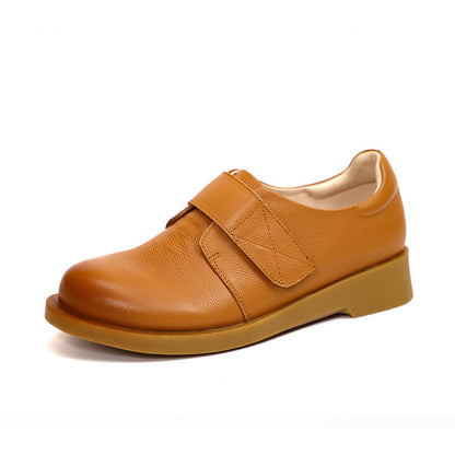 Retro Soft Leather Flat Shoes