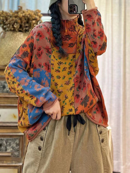 Autumn Print Long Sleeve Sweaters