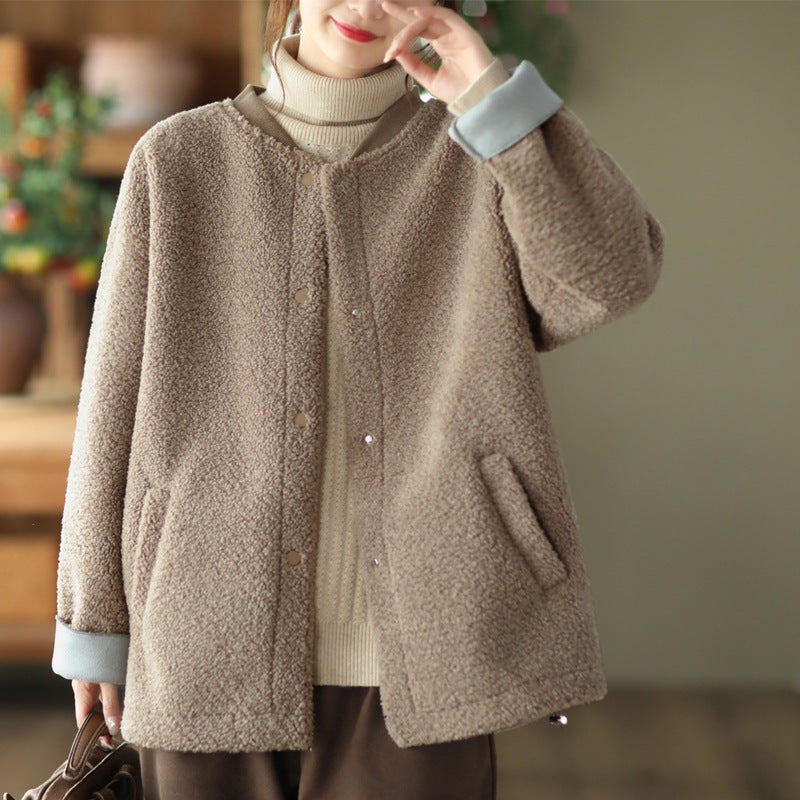 Retro Soft Lamb Wool Coat