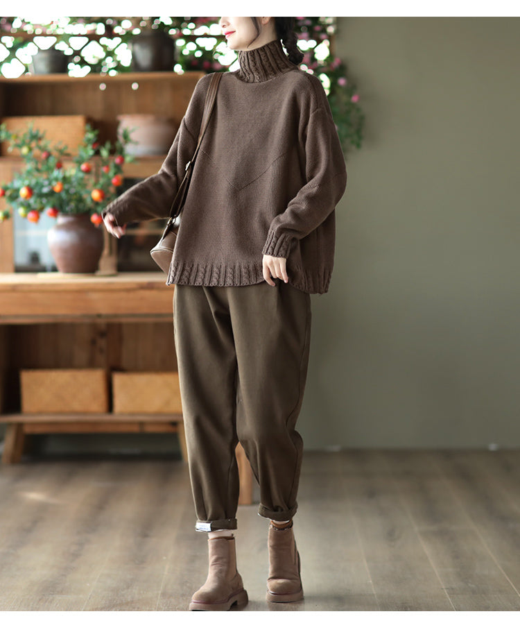 Retro Crochet Temperament Warm Sweater