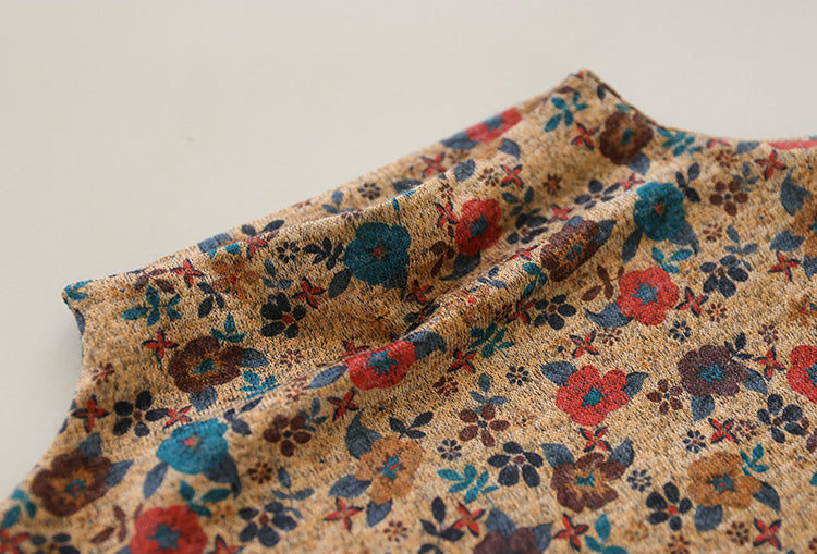 Artistic Print Knitted T-shirt