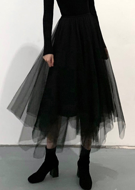 Fine Black Tulle Beach Skirts Spring