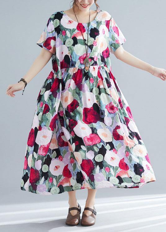 Style O Neck Cotton Tunic Pattern Traveling Dresses Summer