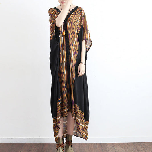 Oversized Yellow Chiffon Caftans Beach Dresses Long Causal Dresses Gown Flowy