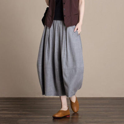 Cozy Linen Flower Skirt