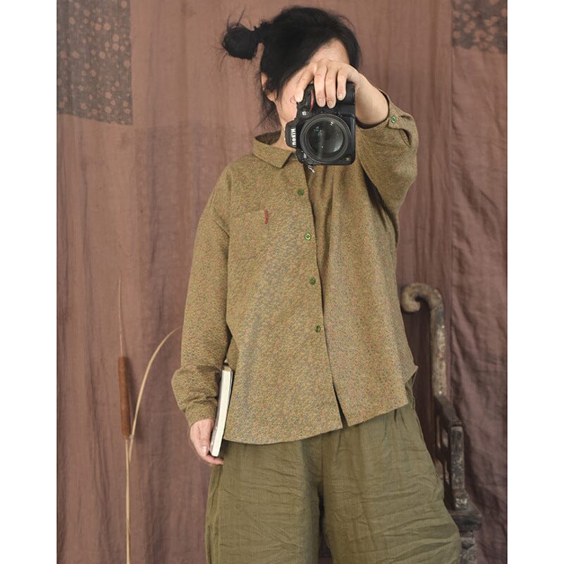 Retro Cotton Autumn Blouse