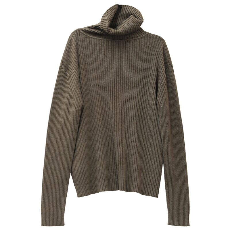 Stripe Knitted Turtleneck Winter Sweater