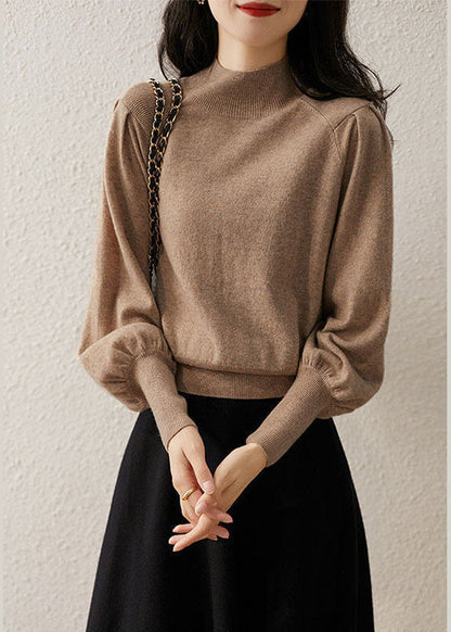 Diy Khaki Patchwork Knit Sweaters Winter