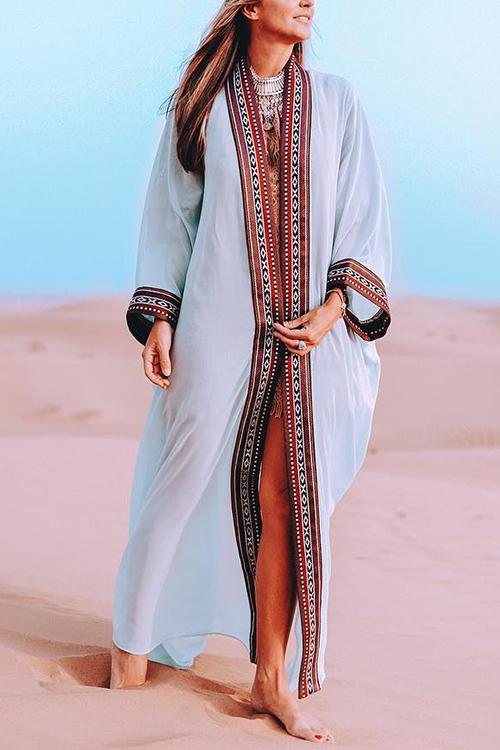 Print Long Sleeve Cardigan