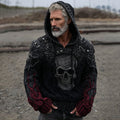Men's Dark Style Skull Flame Retro Long-sleeved Hooded Sweater elevenforest