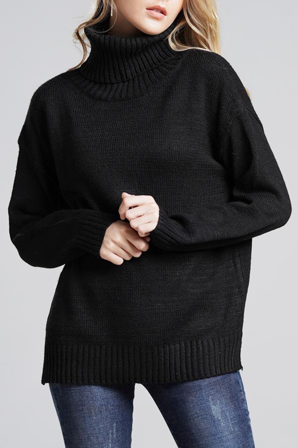 Knit High Neck Loose Sweater