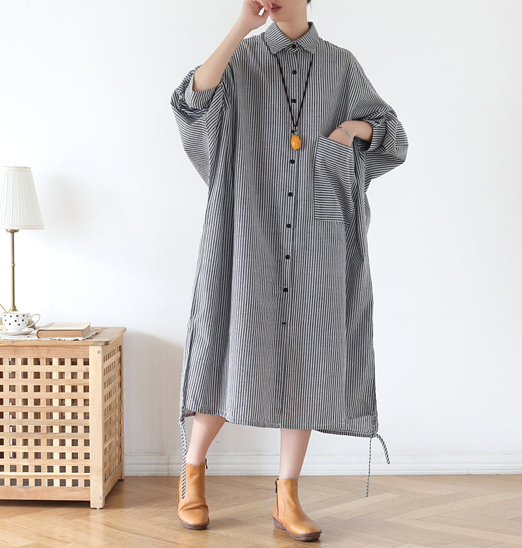 Autumn Retro Loose Cotton Dress