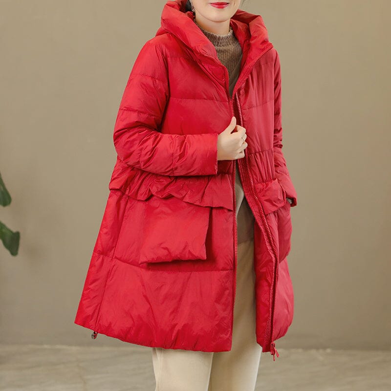 Winter Extra Thick Hoodie Warm Down Coat