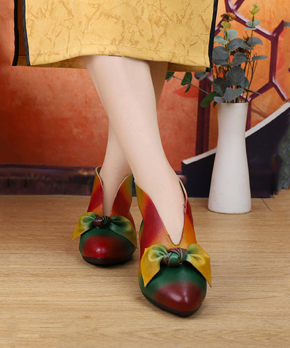 New Soft Flats Colorful Style Bow Ankle Boots