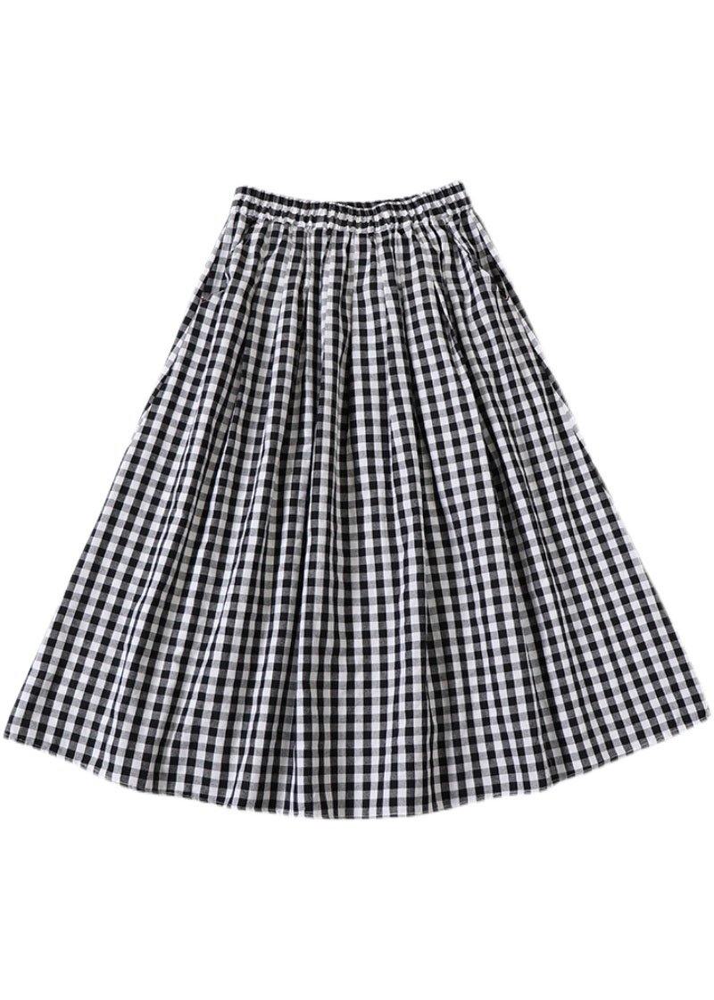 Yellow Wrinkled Pockets Spring Skirt