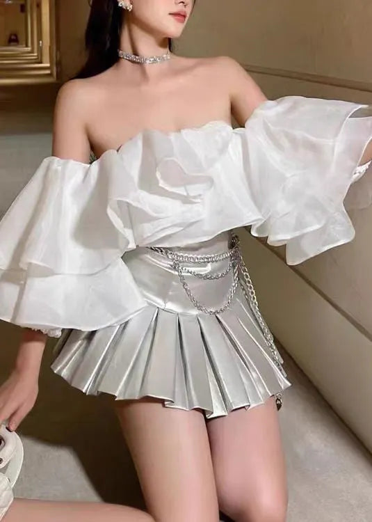One Shoulder Top and Skirt Set for Summer