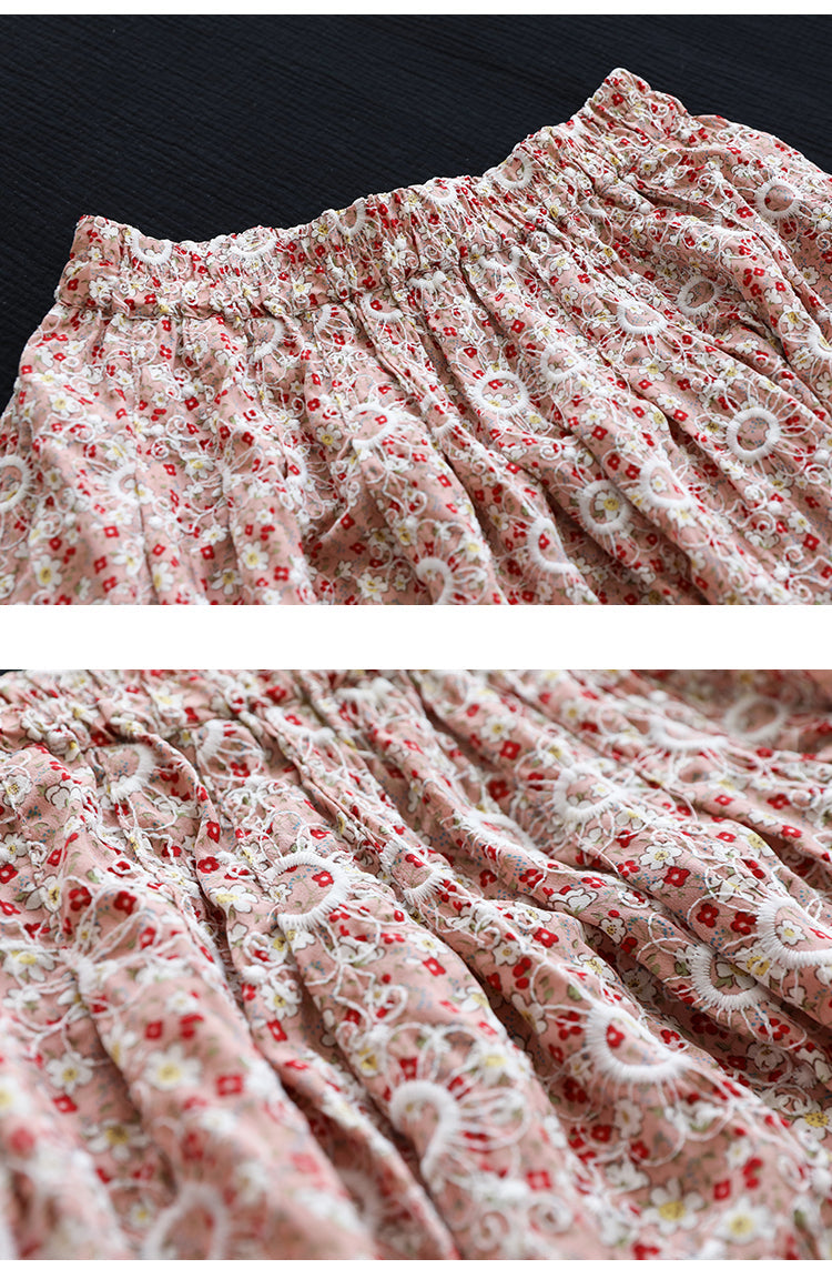 Literary Thin Large A-line Skirt