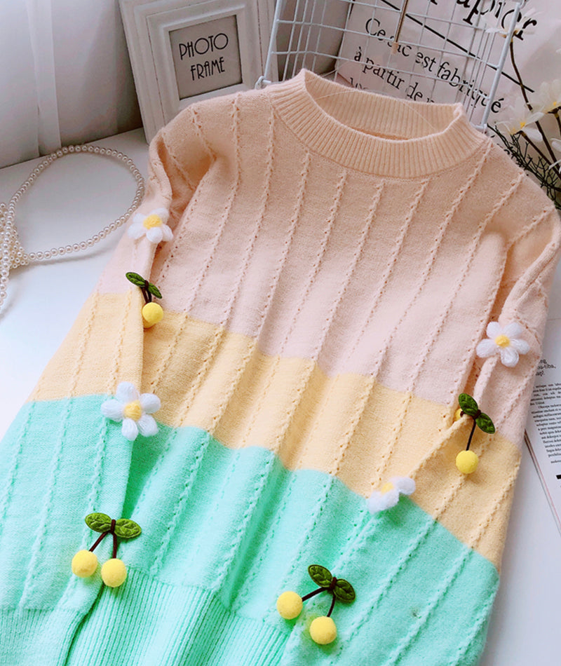 Flowers Long Sleeve Sweater 083