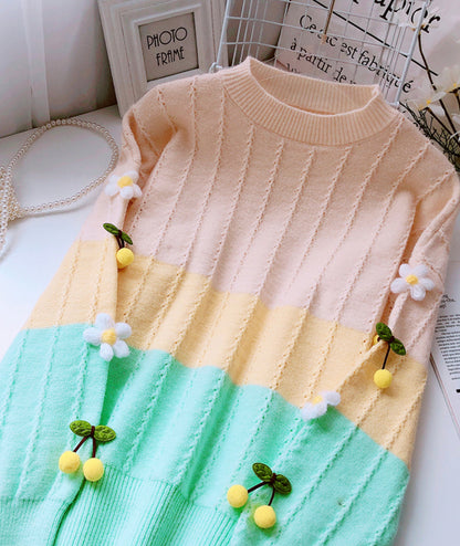 Flowers Long Sleeve Sweater 083