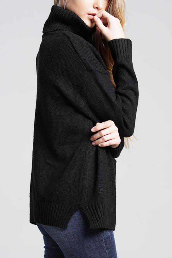 Knit High Neck Loose Sweater