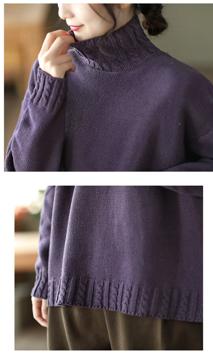 Retro Crochet Temperament Warm Sweater
