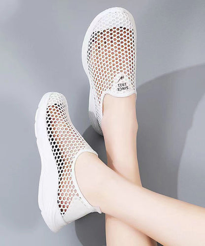Seven Colors Soft Comfy Hollow Out Flats Shoes