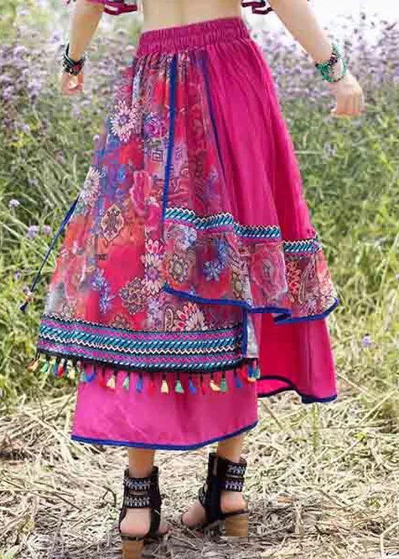 Novelty Black Embroideried Tulle Top and Skirts Two Piece Set Summer