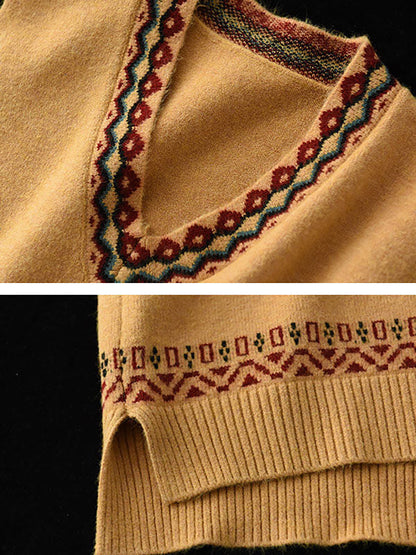 Winter Knitted Vest Sleeveless Sweater