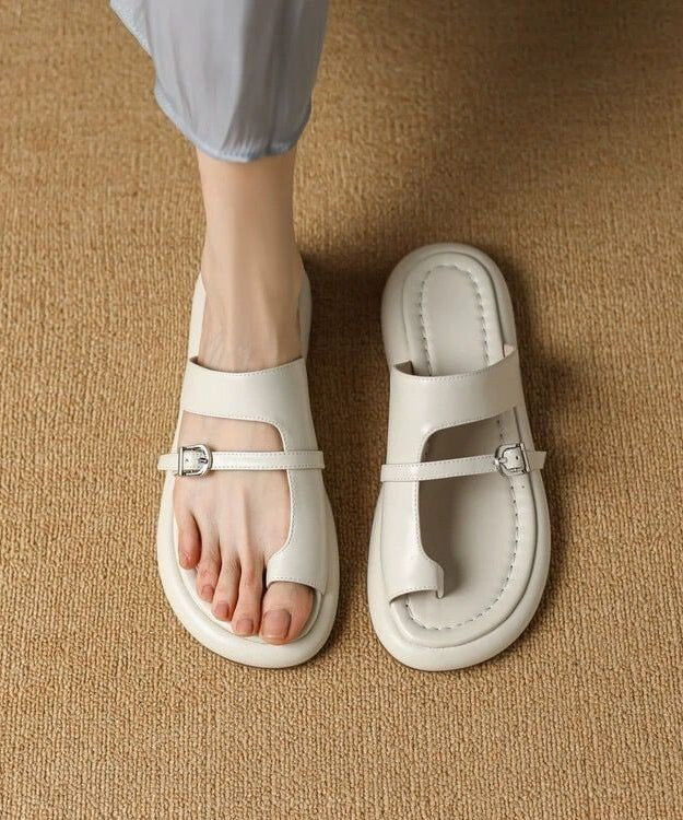 Splicing Hollow Out Black Flip Flops Slide Sandals