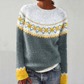 Vintage Icelandic Floral Cozy Knit Sweater elevenforest