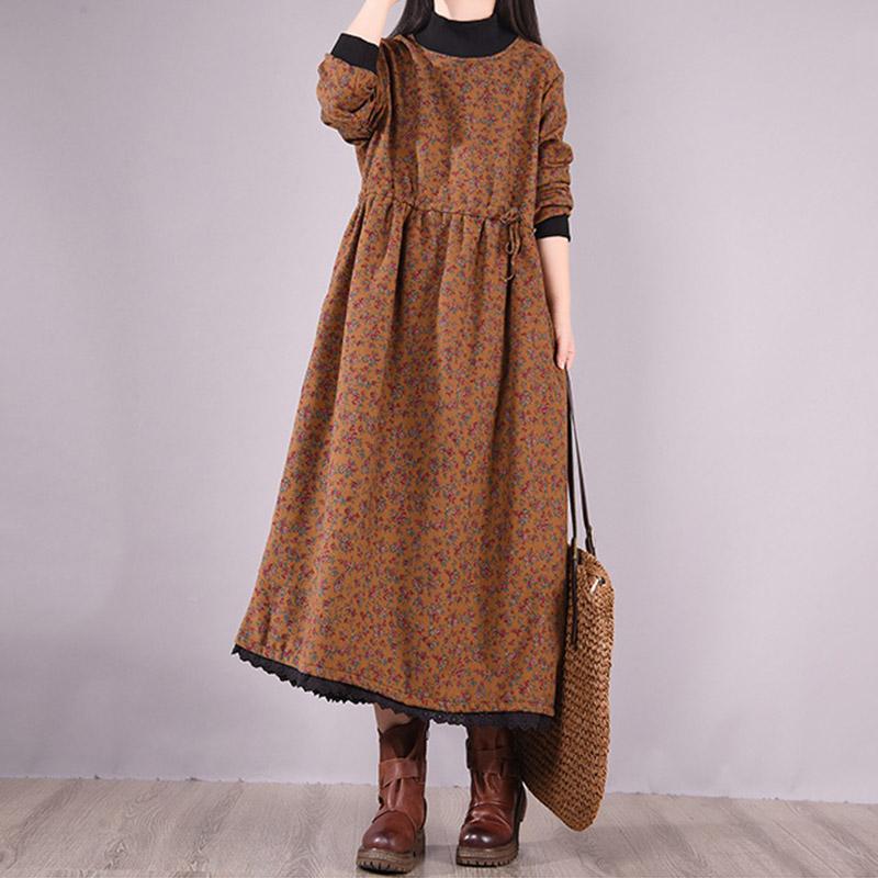 Winter Korean Style High-neck Plush Dress