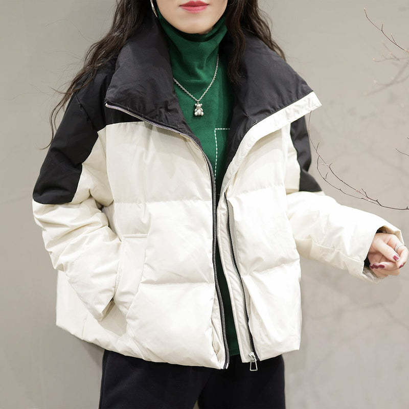 Winter Color Matching Down Coat
