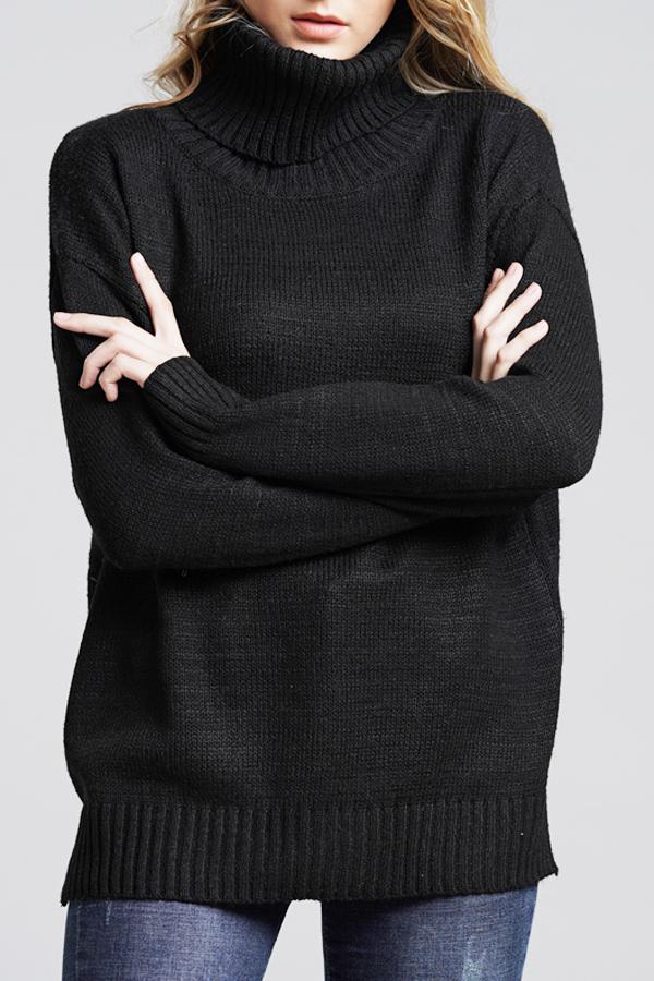 Knit High Neck Loose Sweater