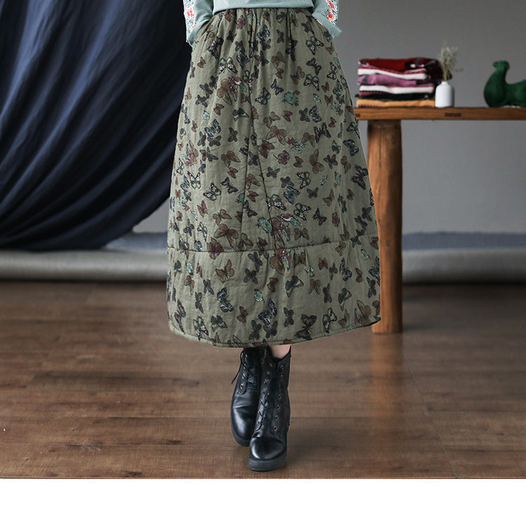 Patchwork Large Thermal A-line Skirt
