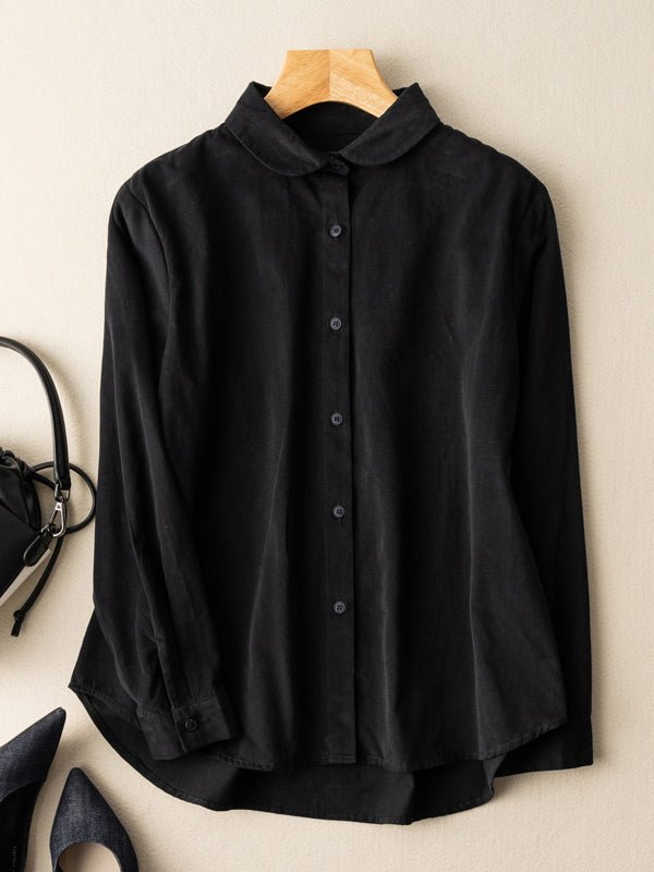 100% Natural Fabric Classic Long-sleeve Button-down Shirt
