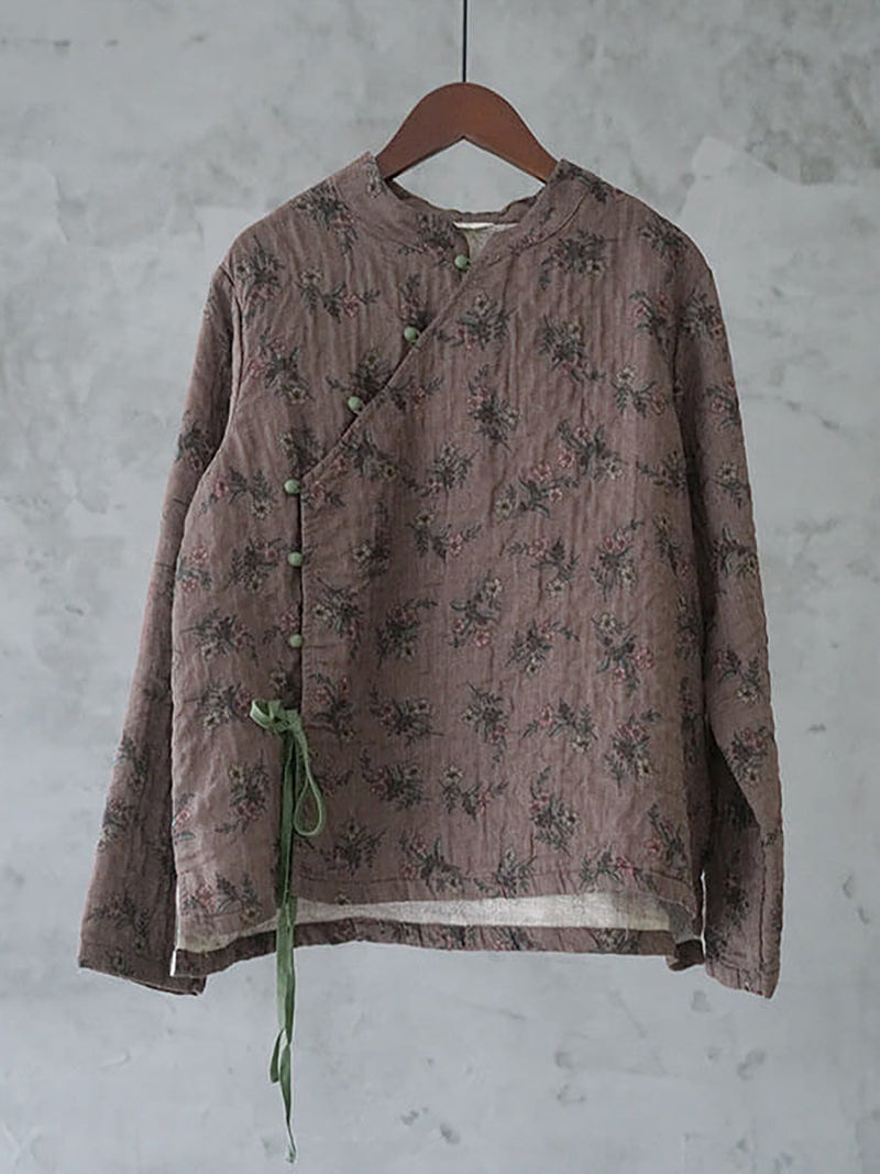 - 100% Cotton Retro Lace-up Sweatshirt
