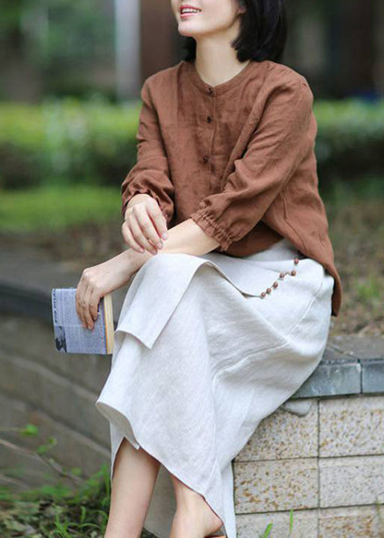 Boutique Green Asymmetrical Design Elastic Waist a Line Skirts Spring