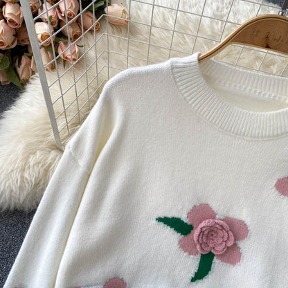Flowers Long Sleeve Sweater 006