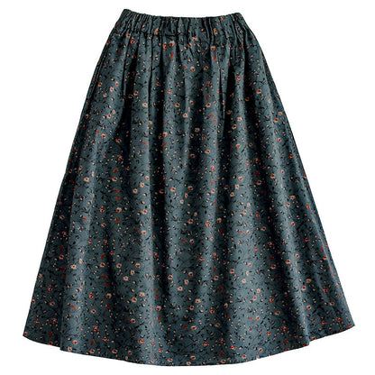 Retro Literary Mid-length Skirt