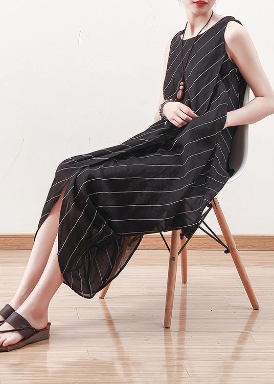 Summer Black Dress Slim Irregular Vest Skirt Mid-length Skirt