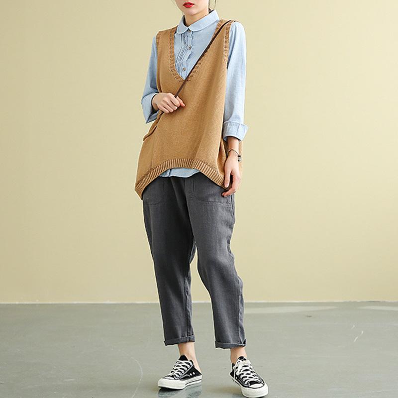 Retro Knitted Pullover Sweater Vest