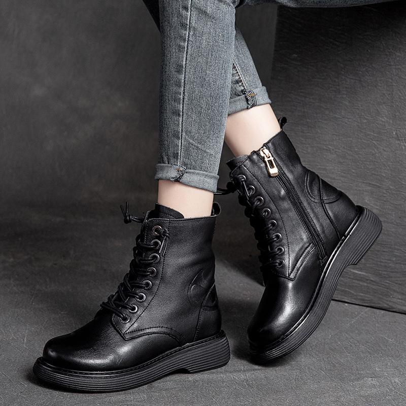 Autumn Winter Retro Leather Boots