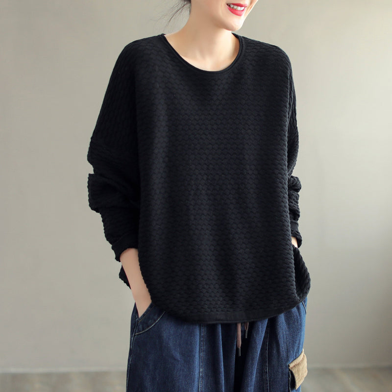 Autumn Loose Cotton Knitted Sweater