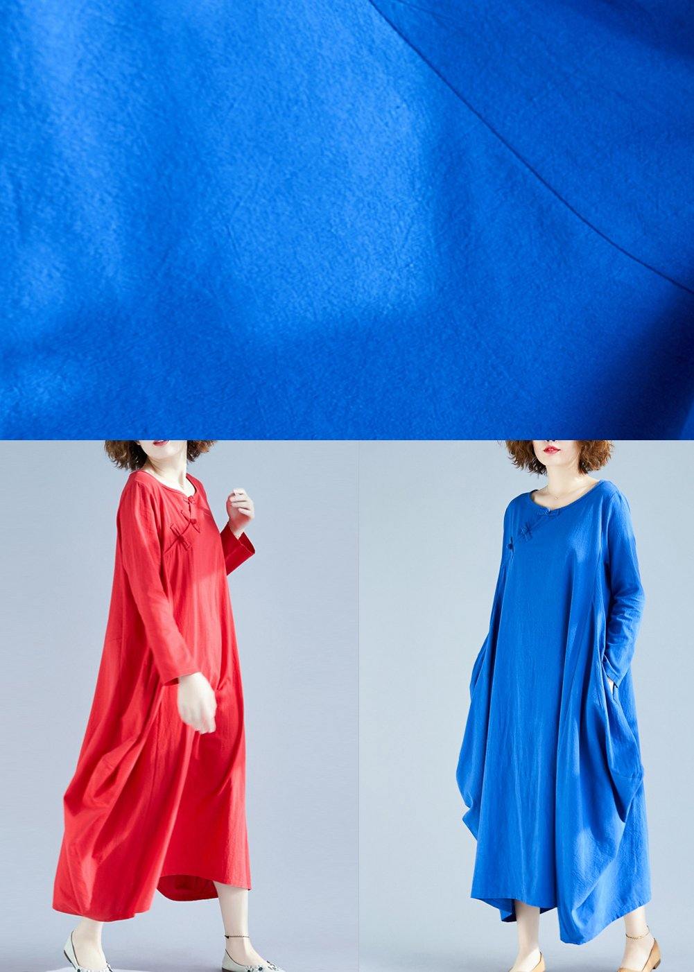 Red Outfit O Neck Asymmetric Robes Dress