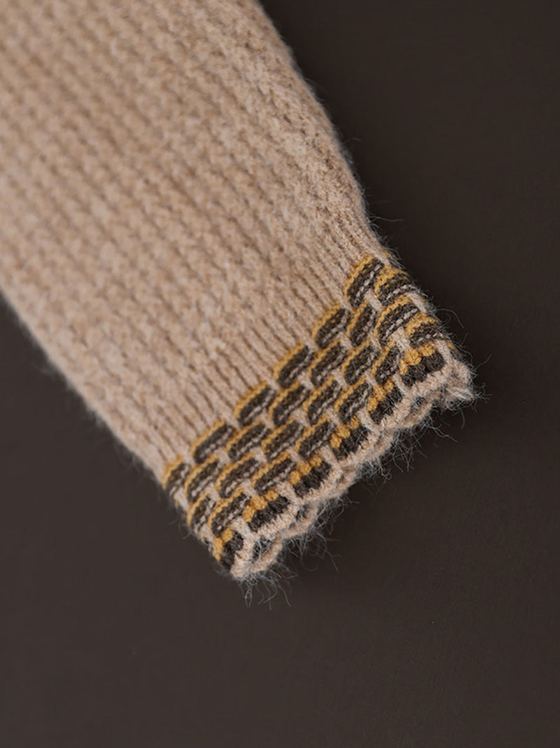 Winter Spliced Knitted Loose Sweater