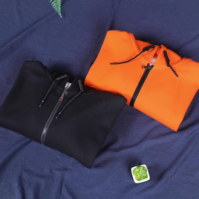Hooded Drawstring Fine Fall Coats Black Loose Jackets