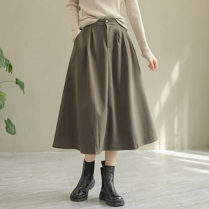 Autumn Woolen Loose Skirt