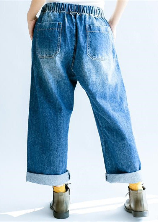 Elastic Waist Wide Leg Pants Striped Wide Leg Pants